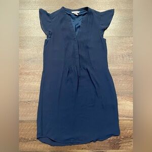 H&M Navy Blue Cap-Sleeve Shift Dress
